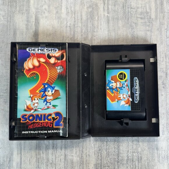 Sonic the Hedgehog 2 (SEGA Genesis, 1992) CIB Complete w/ Manual Not For Resale - Picture 7 of 9